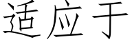 适应于 (仿宋矢量字库)