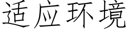 适應環境 (仿宋矢量字庫)