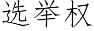 選舉權 (仿宋矢量字庫)