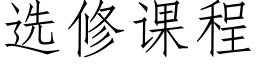 选修课程 (仿宋矢量字库)