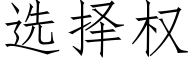 選擇權 (仿宋矢量字庫)