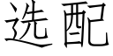 選配 (仿宋矢量字庫)