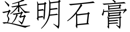 透明石膏 (仿宋矢量字庫)