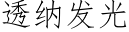 透納發光 (仿宋矢量字庫)