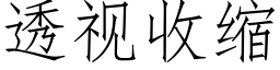 透视收缩 (仿宋矢量字库)