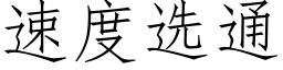 速度選通 (仿宋矢量字庫)