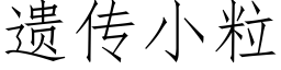 遗传小粒 (仿宋矢量字库)