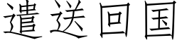 遣送回国 (仿宋矢量字库)