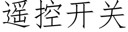 遥控开关 (仿宋矢量字库)