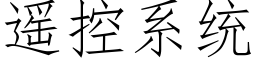 遥控系统 (仿宋矢量字库)