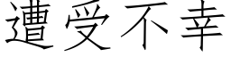 遭受不幸 (仿宋矢量字庫)