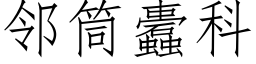 邻筒蠹科 (仿宋矢量字库)