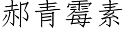 郝青黴素 (仿宋矢量字庫)