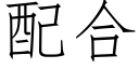 配合 (仿宋矢量字庫)