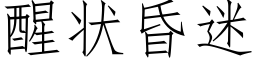 醒状昏迷 (仿宋矢量字库)