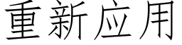 重新应用 (仿宋矢量字库)