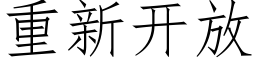 重新开放 (仿宋矢量字库)