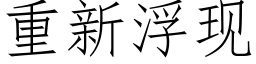 重新浮现 (仿宋矢量字库)
