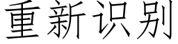 重新識别 (仿宋矢量字庫)