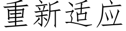 重新适应 (仿宋矢量字库)