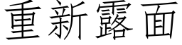 重新露面 (仿宋矢量字库)