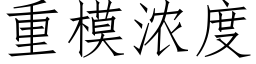 重模濃度 (仿宋矢量字庫)