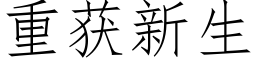 重获新生 (仿宋矢量字库)