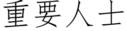 重要人士 (仿宋矢量字库)