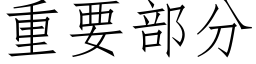 重要部分 (仿宋矢量字库)