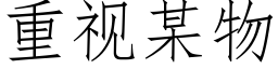 重视某物 (仿宋矢量字库)