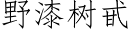 野漆树甙 (仿宋矢量字库)