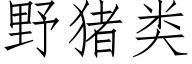 野猪类 (仿宋矢量字库)