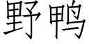 野鸭 (仿宋矢量字库)