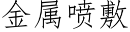 金属喷敷 (仿宋矢量字库)