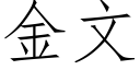 金文 (仿宋矢量字库)