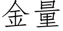 金量 (仿宋矢量字庫)