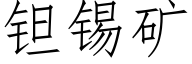 钽锡矿 (仿宋矢量字库)