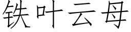 铁叶云母 (仿宋矢量字库)