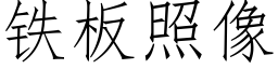 鐵闆照像 (仿宋矢量字庫)