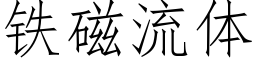 鐵磁流體 (仿宋矢量字庫)