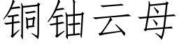 铜铀云母 (仿宋矢量字库)