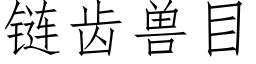 链齿兽目 (仿宋矢量字库)