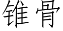 锥骨 (仿宋矢量字库)