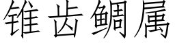 錐齒鲷屬 (仿宋矢量字庫)