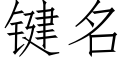 键名 (仿宋矢量字库)