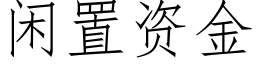 閑置資金 (仿宋矢量字庫)