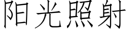 阳光照射 (仿宋矢量字库)