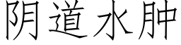 阴道水肿 (仿宋矢量字库)