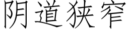 阴道狭窄 (仿宋矢量字库)