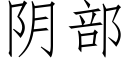 阴部 (仿宋矢量字库)